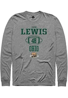 Jacob Lewis  Ohio Bobcats Graphite Rally NIL Sport Icon Long Sleeve T Shirt