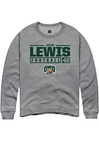 Jacob Lewis  Rally Ohio Bobcats Mens Graphite NIL Stacked Box Long Sleeve Crew Sweatshirt