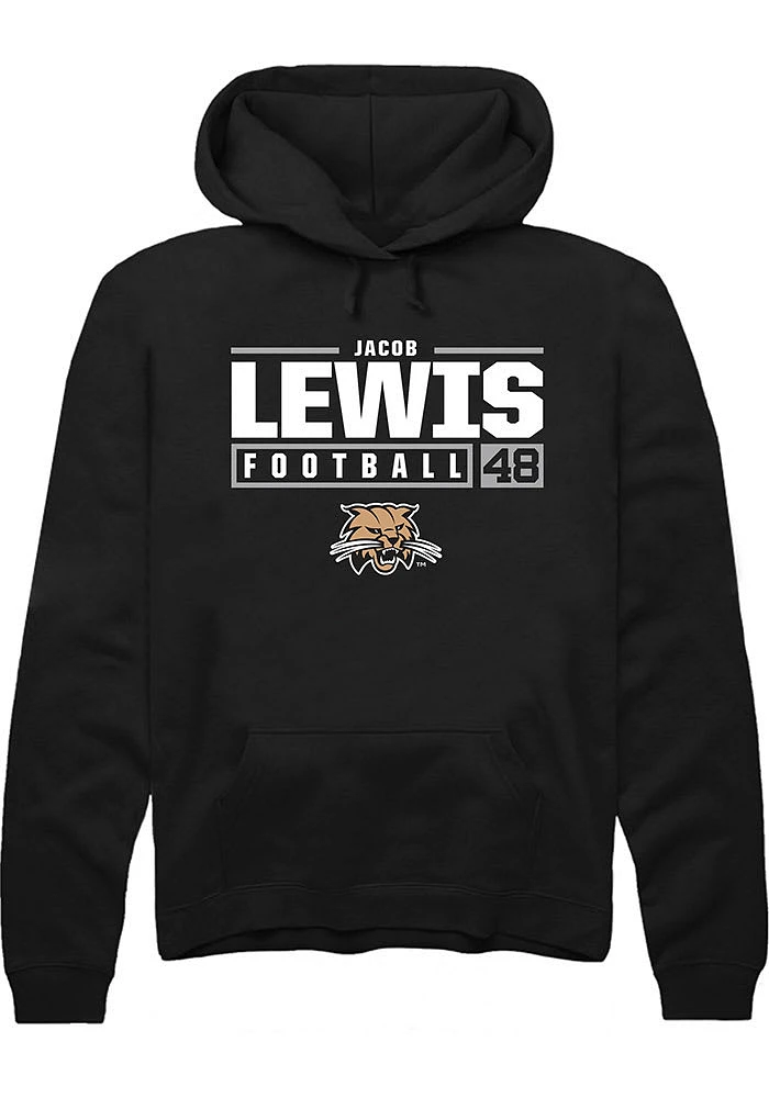 Jacob Lewis Rally Ohio Bobcats Mens NIL Stacked Box Long Sleeve Hoodie