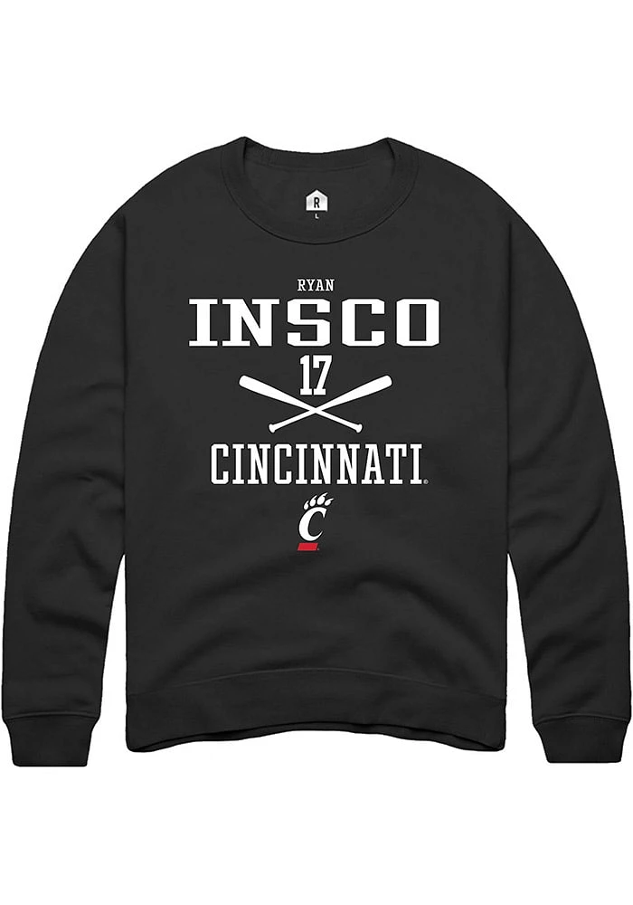 Ryan Insco Rally Cincinnati Bearcats Mens NIL Sport Icon Long Sleeve Crew Sweatshirt