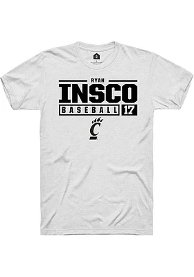 Ryan Insco Cincinnati Bearcats Rally NIL Stacked Box Short Sleeve T Shirt