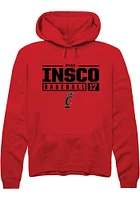 Ryan Insco Rally Cincinnati Bearcats Mens NIL Stacked Box Long Sleeve Hoodie