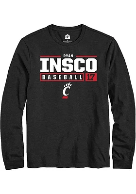 Ryan Insco Cincinnati Bearcats Rally NIL Stacked Box Long Sleeve T Shirt