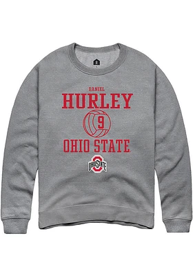 Daniel Hurley  Rally Ohio State Buckeyes Mens Graphite NIL Sport Icon Long Sleeve Crew Sweatshir..