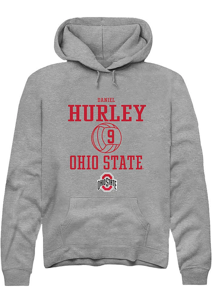 Daniel Hurley  Rally Ohio State Buckeyes Mens Graphite NIL Sport Icon Long Sleeve Hoodie