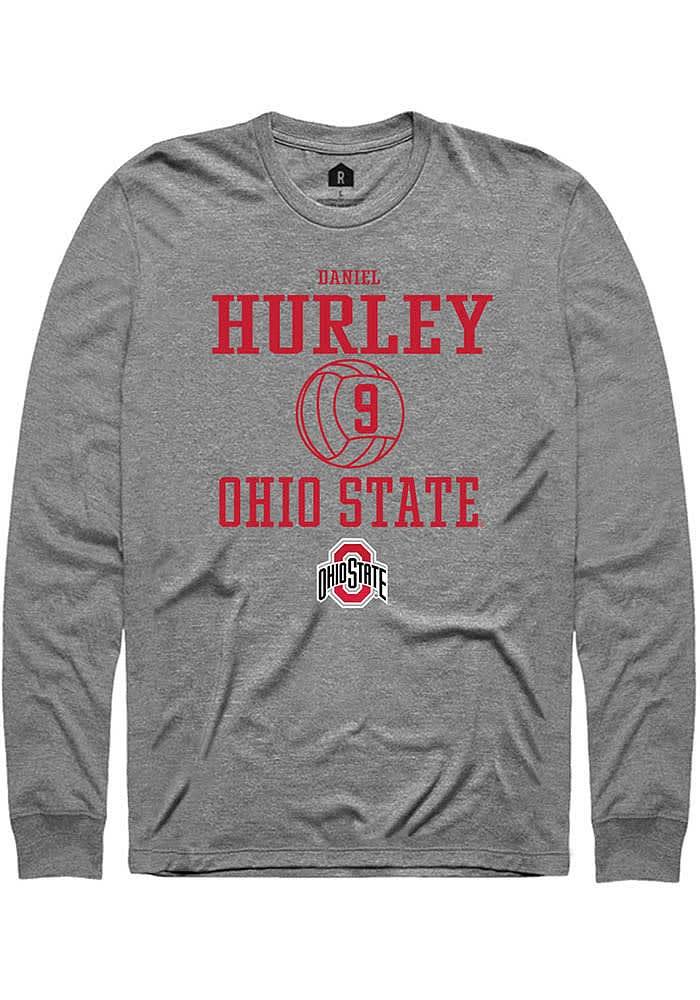 Daniel Hurley  Ohio State Buckeyes Graphite Rally NIL Sport Icon Long Sleeve T Shirt