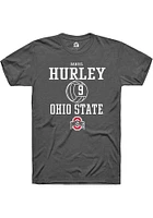 Daniel Hurley  Ohio State Buckeyes Dark Grey Rally NIL Sport Icon Short Sleeve T Shirt