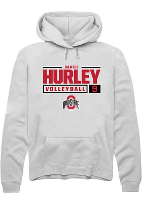 Daniel Hurley Rally Ohio State Buckeyes Mens NIL Stacked Box Long Sleeve Hoodie