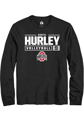 Daniel Hurley Ohio State Buckeyes Rally NIL Stacked Box Long Sleeve T Shirt