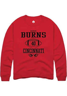 Kamari Burns Rally Cincinnati Bearcats Mens NIL Sport Icon Long Sleeve Crew Sweatshirt