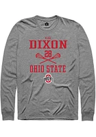 Alex Dixon  Ohio State Buckeyes Graphite Rally NIL Sport Icon Long Sleeve T Shirt