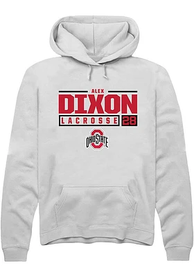 Alex Dixon Rally Ohio State Buckeyes Mens NIL Stacked Box Long Sleeve Hoodie