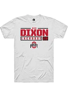 Alex Dixon Ohio State Buckeyes Rally NIL Stacked Box Short Sleeve T Shirt