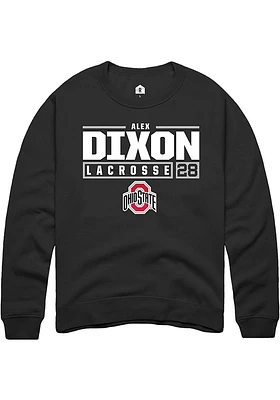 Alex Dixon Rally Ohio State Buckeyes Mens NIL Stacked Box Long Sleeve Crew Sweatshirt