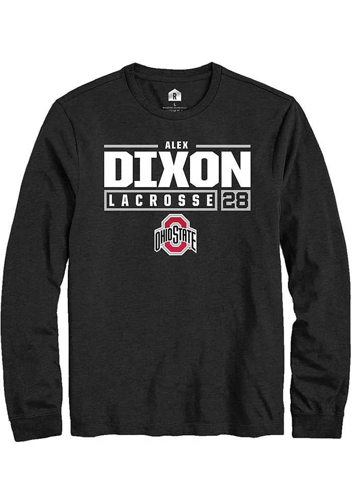 Alex Dixon Ohio State Buckeyes Rally NIL Stacked Box Long Sleeve T Shirt