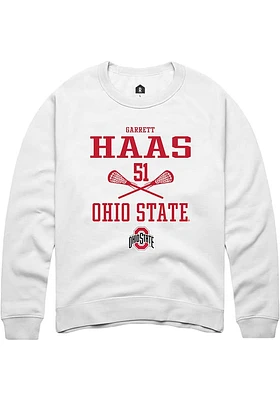 Garrett Haas Rally Ohio State Buckeyes Mens NIL Sport Icon Long Sleeve Crew Sweatshirt