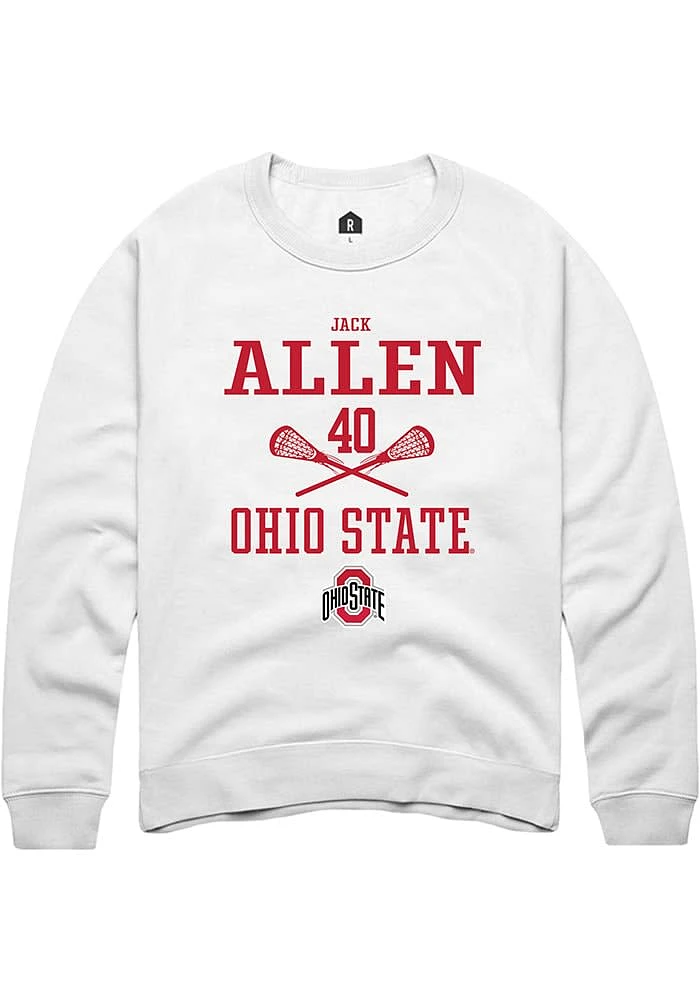 Jack Allen Rally Ohio State Buckeyes Mens NIL Sport Icon Long Sleeve Crew Sweatshirt