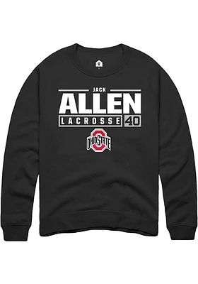 Jack Allen Rally Ohio State Buckeyes Mens NIL Stacked Box Long Sleeve Crew Sweatshirt