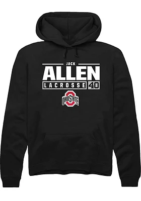 Jack Allen Rally Ohio State Buckeyes Mens NIL Stacked Box Long Sleeve Hoodie