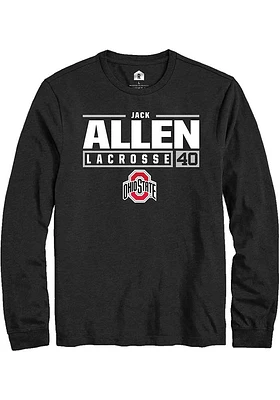 Jack Allen Ohio State Buckeyes Rally NIL Stacked Box Long Sleeve T Shirt