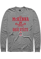 Jack McKenna  Ohio State Buckeyes Graphite Rally NIL Sport Icon Long Sleeve T Shirt