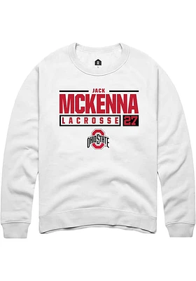 Jack McKenna Rally Ohio State Buckeyes Mens NIL Stacked Box Long Sleeve Crew Sweatshirt