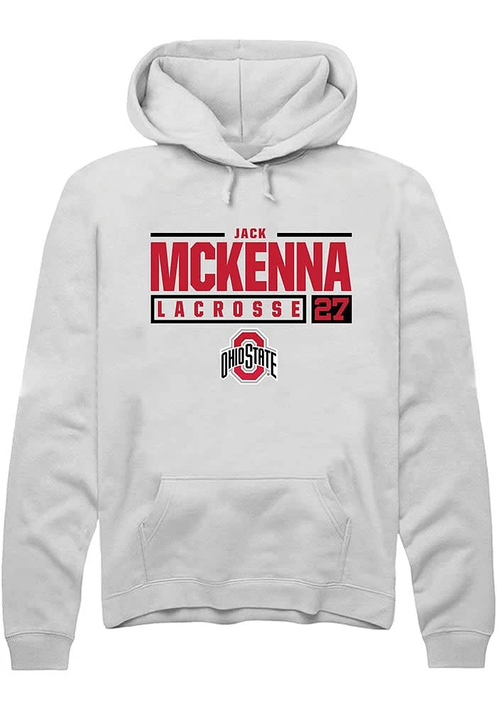 Jack McKenna Rally Ohio State Buckeyes Mens NIL Stacked Box Long Sleeve Hoodie