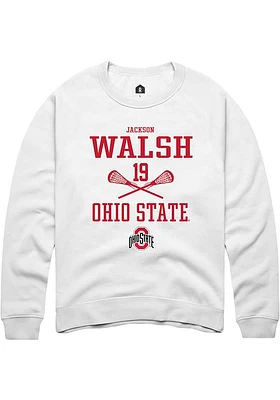 Jackson Walsh Rally Ohio State Buckeyes Mens NIL Sport Icon Long Sleeve Crew Sweatshirt