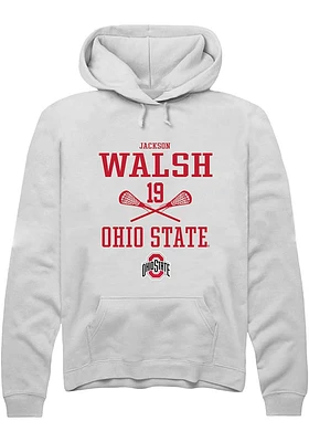 Jackson Walsh Rally Ohio State Buckeyes Mens NIL Sport Icon Long Sleeve Hoodie