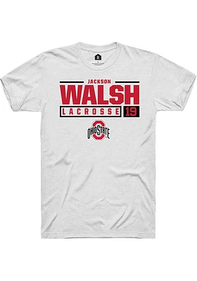 Jackson Walsh Ohio State Buckeyes Rally NIL Stacked Box Short Sleeve T Shirt