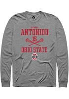 Zachary Antoniou  Ohio State Buckeyes Graphite Rally NIL Sport Icon Long Sleeve T Shirt