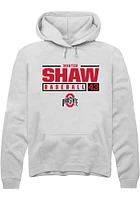 Hunter Shaw Rally Ohio State Buckeyes Mens NIL Stacked Box Long Sleeve Hoodie