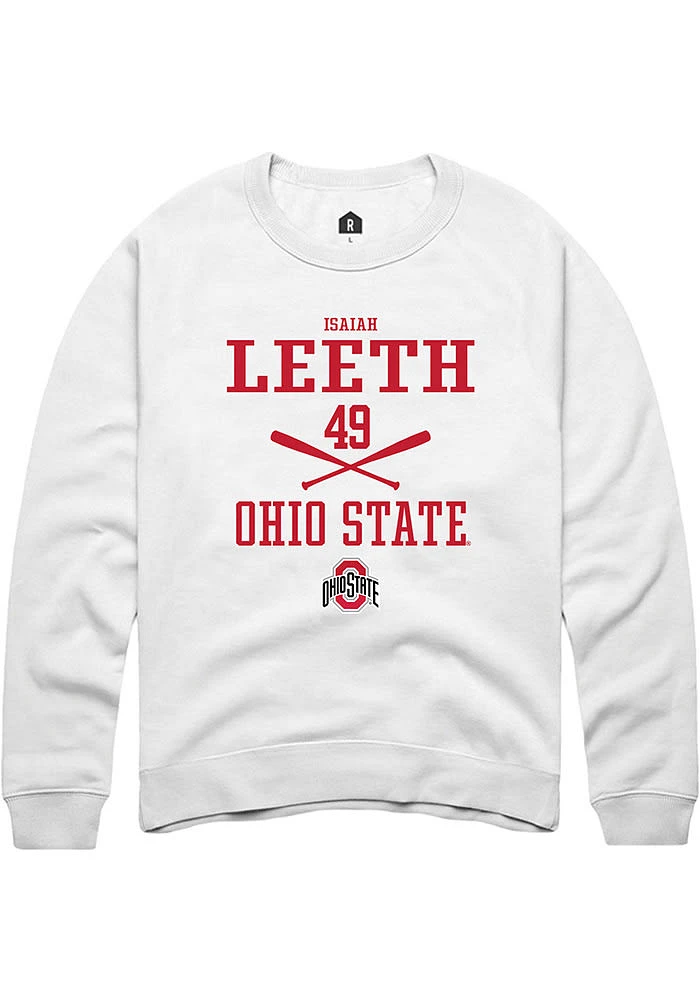 Isaiah Leeth Rally Ohio State Buckeyes Mens NIL Sport Icon Long Sleeve Crew Sweatshirt