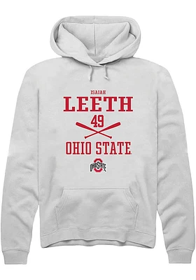 Isaiah Leeth Rally Ohio State Buckeyes Mens NIL Sport Icon Long Sleeve Hoodie