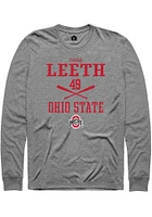 Isaiah Leeth  Ohio State Buckeyes Graphite Rally NIL Sport Icon Long Sleeve T Shirt