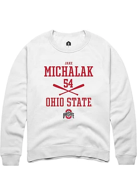 Jake Michalak Rally Ohio State Buckeyes Mens NIL Sport Icon Long Sleeve Crew Sweatshirt