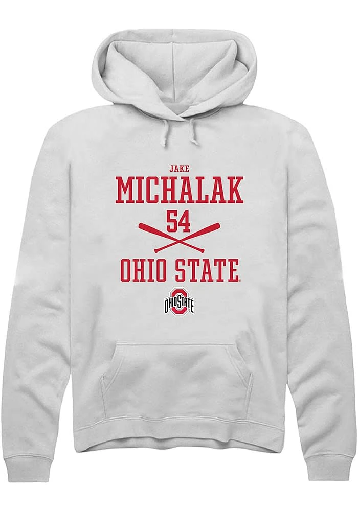 Jake Michalak Rally Ohio State Buckeyes Mens NIL Sport Icon Long Sleeve Hoodie