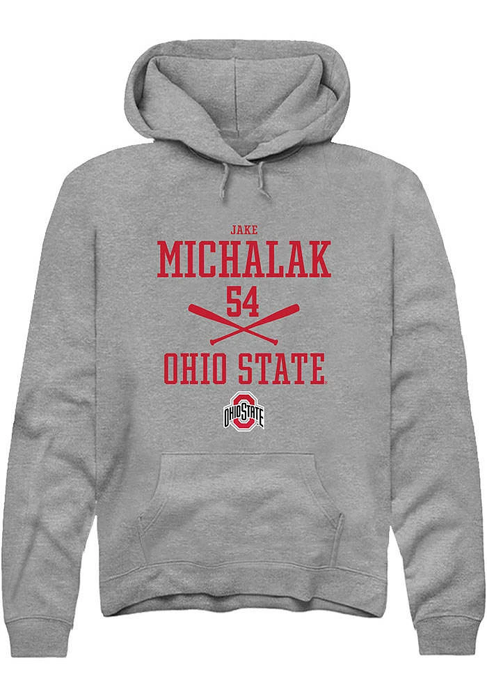 Jake Michalak  Rally Ohio State Buckeyes Mens Graphite NIL Sport Icon Long Sleeve Hoodie