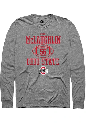 Seth McLaughlin  Ohio State Buckeyes Graphite Rally NIL Sport Icon Long Sleeve T Shirt