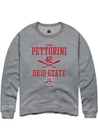 Tyler Pettorini  Rally Ohio State Buckeyes Mens Graphite NIL Sport Icon Long Sleeve Crew Sweatsh..