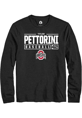 Tyler Pettorini Ohio State Buckeyes Rally NIL Stacked Box Long Sleeve T Shirt