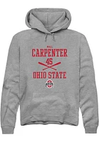 Will Carpenter  Rally Ohio State Buckeyes Mens Graphite NIL Sport Icon Long Sleeve Hoodie