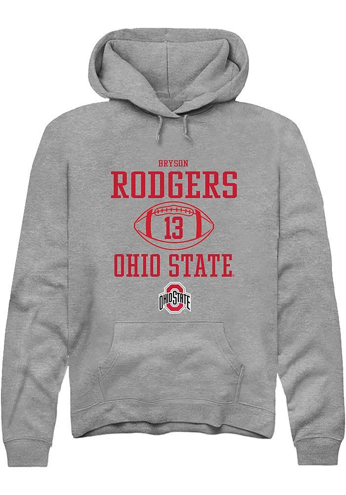 Bryson Rodgers  Rally Ohio State Buckeyes Mens Graphite NIL Sport Icon Long Sleeve Hoodie