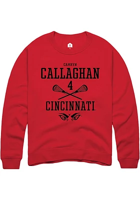 Camryn Callaghan  Rally Cincinnati Bearcats Mens Red NIL Sport Icon Long Sleeve Crew Sweatshirt