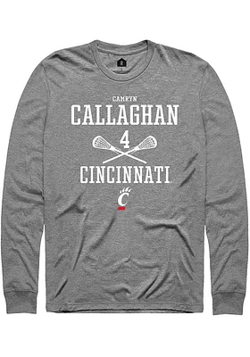 Camryn Callaghan  Cincinnati Bearcats Graphite Rally NIL Sport Icon Long Sleeve T Shirt