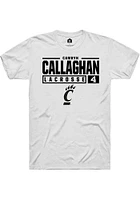 Camryn Callaghan Cincinnati Bearcats Rally NIL Stacked Box Short Sleeve T Shirt