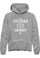 Mikah Coleman  Rally Cincinnati Bearcats Mens Graphite NIL Sport Icon Long Sleeve Hoodie