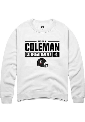 Mikah Coleman Rally Cincinnati Bearcats Mens NIL Stacked Box Long Sleeve Crew Sweatshirt