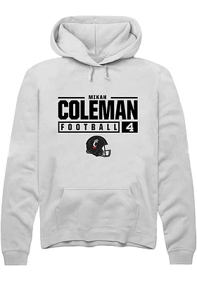 Mikah Coleman Rally Cincinnati Bearcats Mens NIL Stacked Box Long Sleeve Hoodie