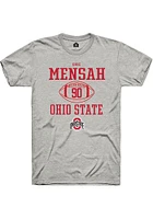 Eric Mensah  Ohio State Buckeyes Ash Rally NIL Sport Icon Short Sleeve T Shirt